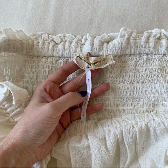 NWOT Free People x Jen’s Pirate Booty Ruffled White Fleetwood Tunic M - Picture 3 of 5